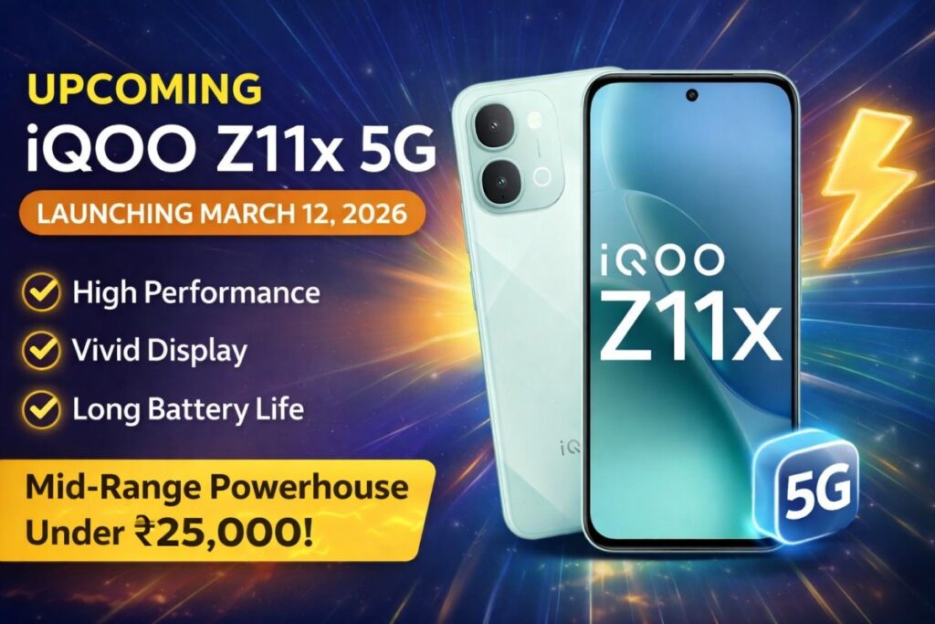 iQOO Z11x 5G Launching with Dimensity 7400, 7200mAh Battery & 120Hz AMOLED Display