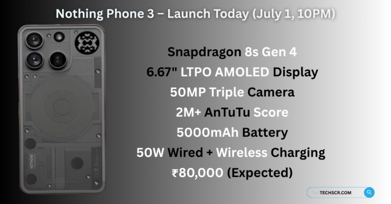 Nothing Phone 3 AnTuTu Score & Specifications