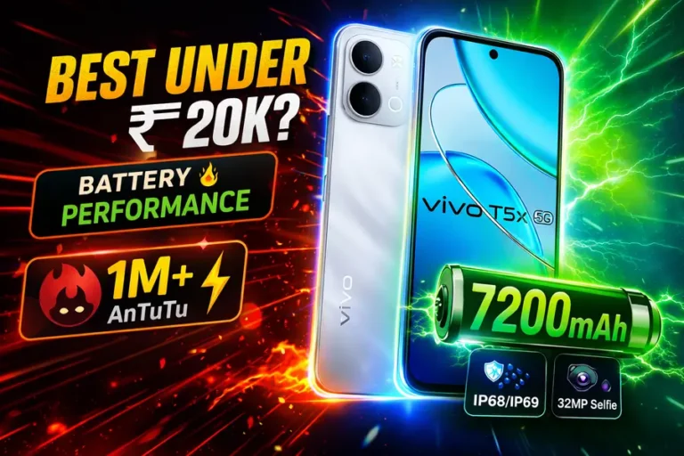 Vivo T5x 5G – 7200mAh Battery Phone Under ₹20K