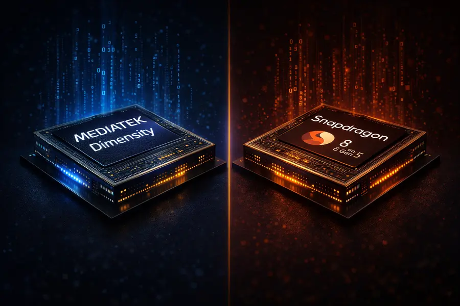 MediaTek Dimensity 9500S vs Qualcomm Snapdragon 8 Gen 5 chipset comparison 2026 — which is better for gaming, camera and daily use in India