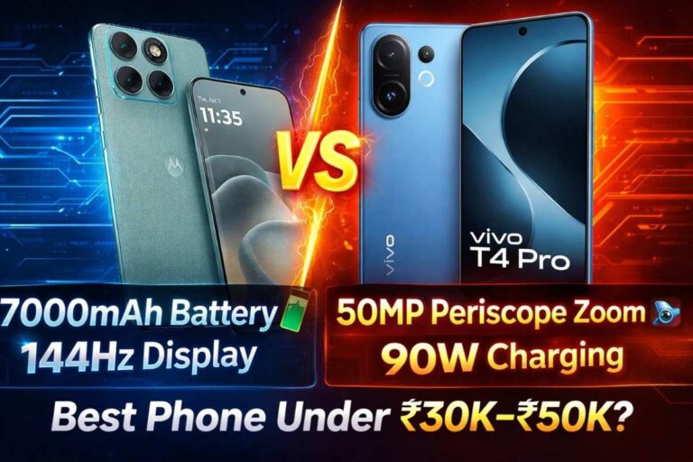 Motorola Edge 70 Fusion vs Vivo T4 Pro Comparison – Specs, Camera & Price in India