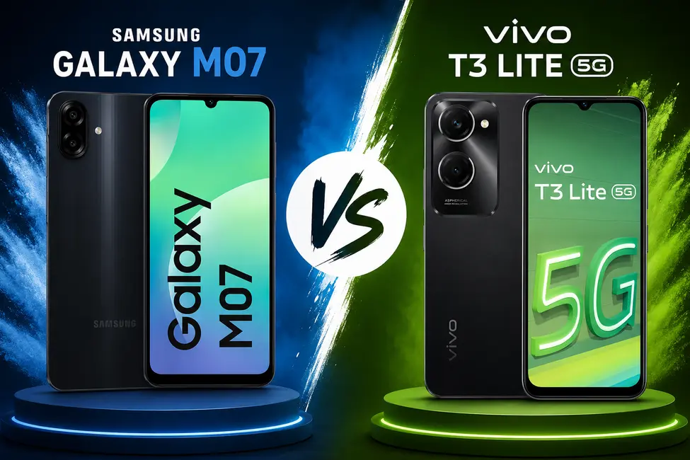 Best Phone Under 10000 in 2026 –Vivo T3 Lite 5G vs Samsung Galaxy M07